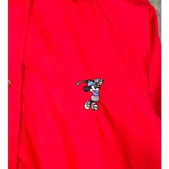 Vintage 80s Disney Minnie Mouse Golf Jacket Womens Sz 36 Red Button Up Collared - Picture 5 of 7